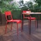 Flash Furniture Red All-Weather Armless Steel Dining Chair XU-CH-10318-RED-GG - alternate 4